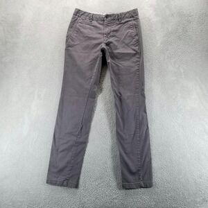 Perk Pants Mens 30x32 Gray Slim Fit Stretch Chino Casual Office Work Career
